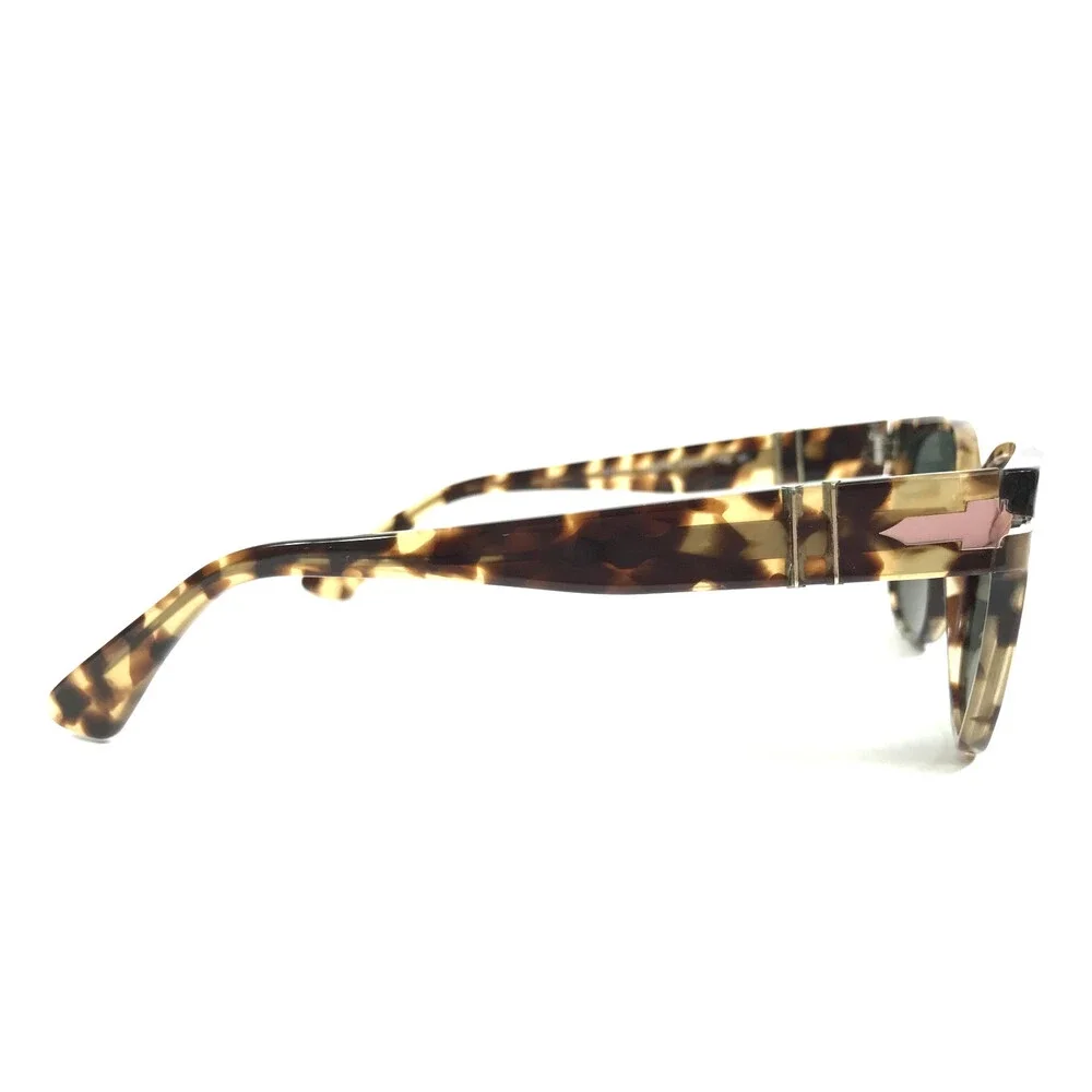 Persol Sunglasses 3257-S 1056/58 Tortoise Brown Frames w/ Green Polarized Lenses